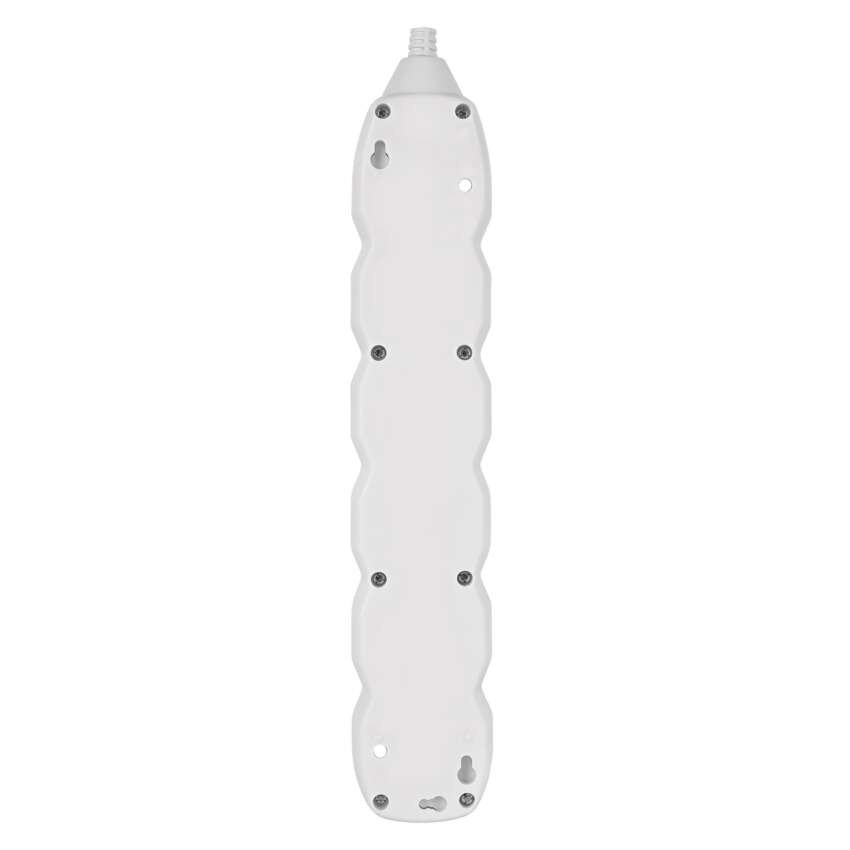 Predlžovací kábel 2 m / 6 zásuviek / biely / PVC / 1 mm2