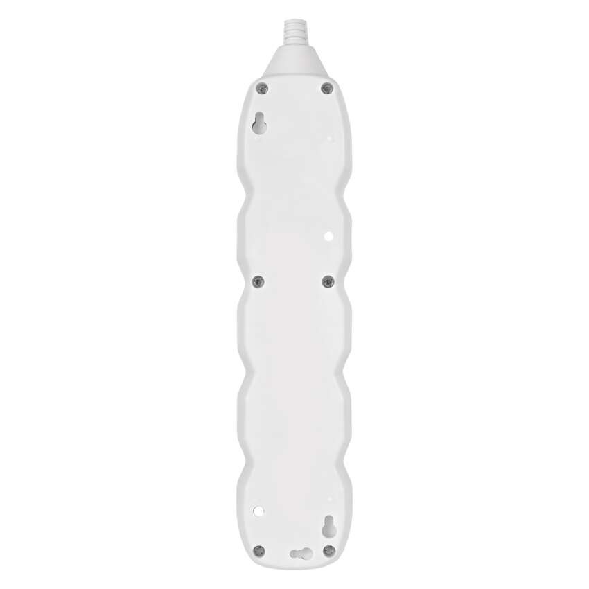 Predlžovací kábel 3 m / 4 zásuvky / s vypínačom / biely / PVC / 1,5 mm2