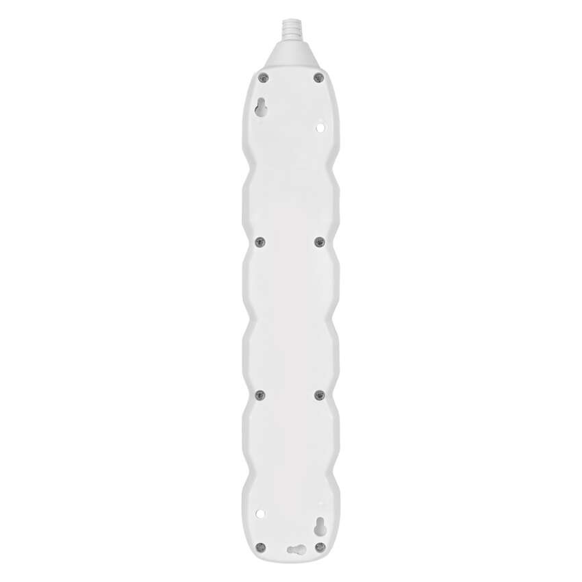 Prodlužovací kabel 10 m / 5 zásuvek / s vypínačem / bílý / PVC / 1 mm2