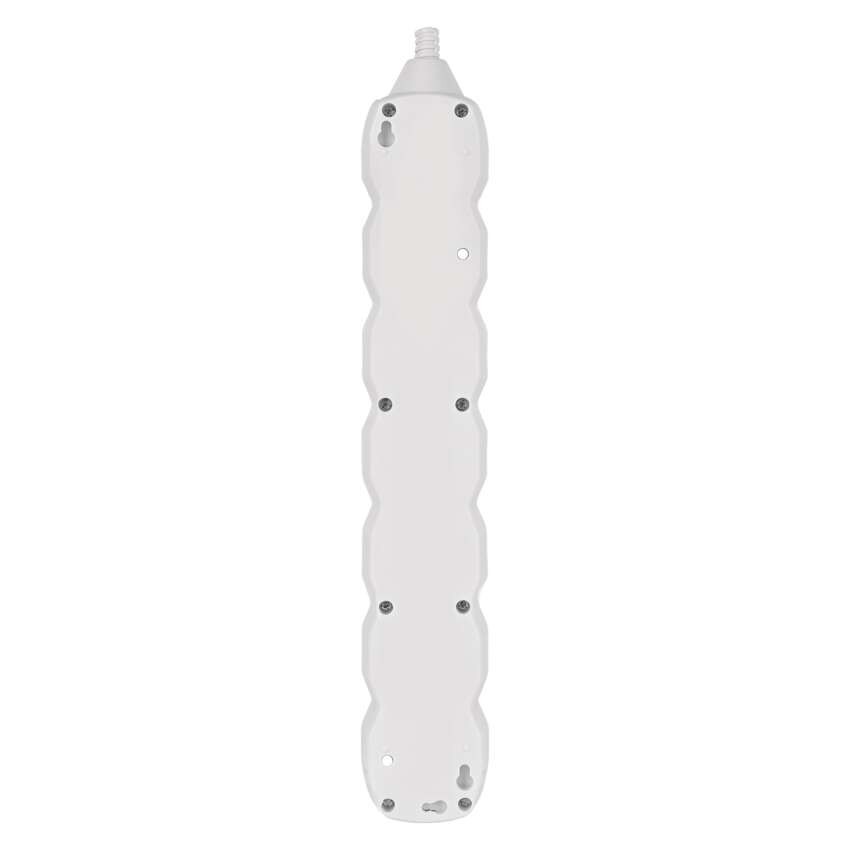 Prodlužovací kabel 5 m / 6 zásuvek / s vypínačem / bílý / PVC / 1,5 mm2
