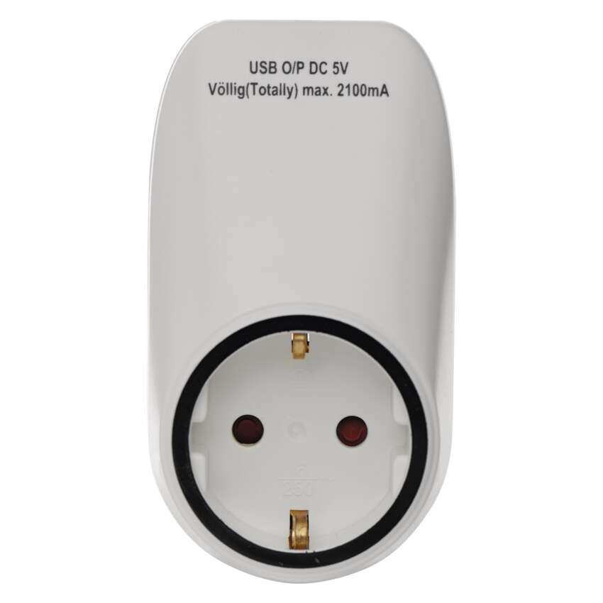 Steckdose + 2x USB SCHUKO