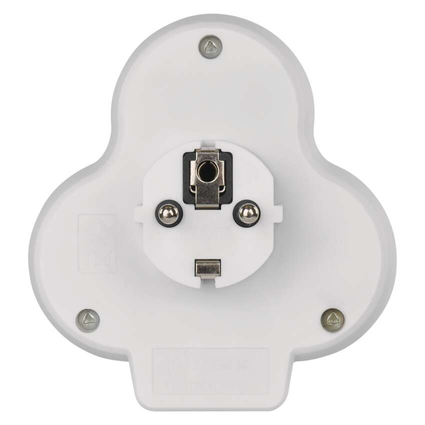 Rozbočovací zásuvka 2×, vyp., 1×USB-A+1×USB-C, bílá