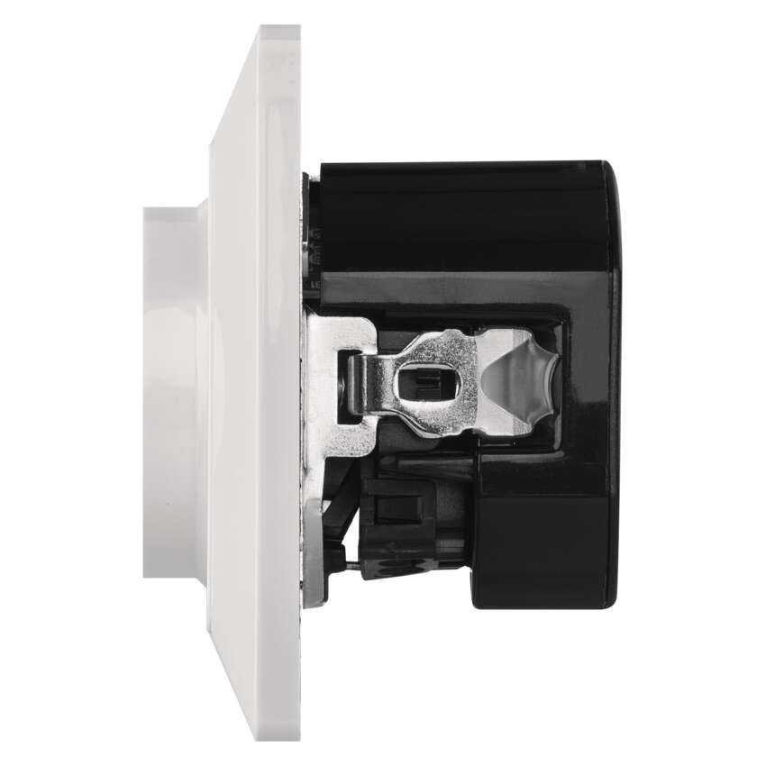 Vtičnica z USB 2,1A max., schuko, bela