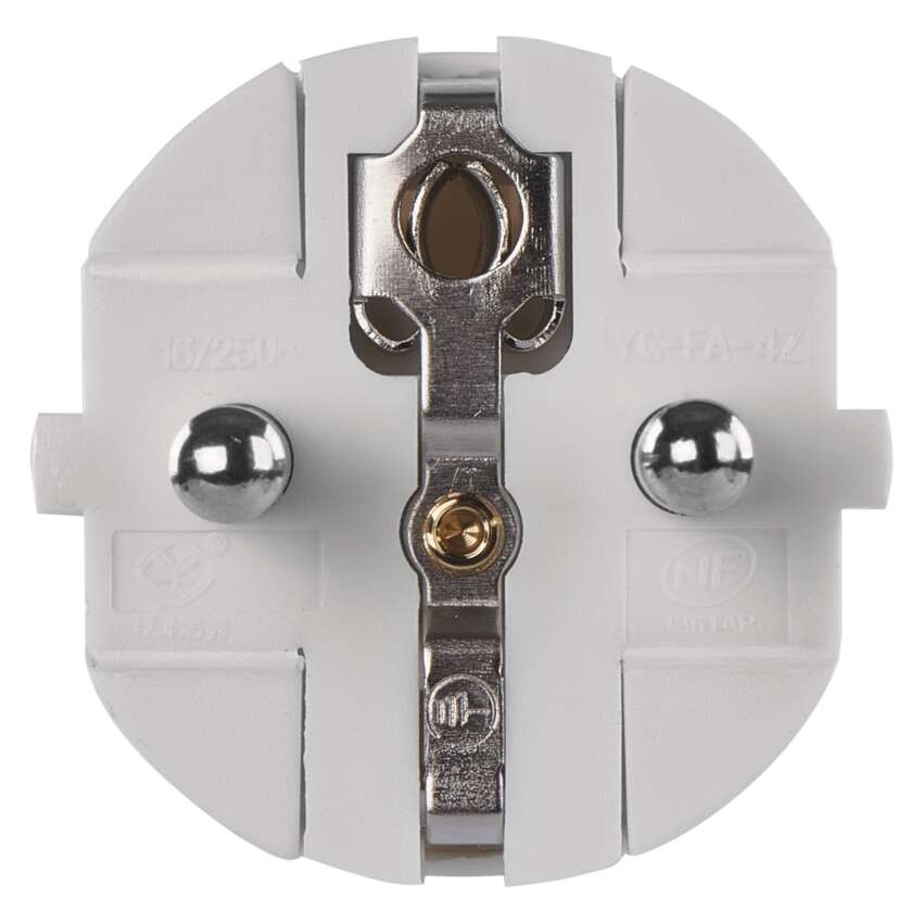 Stecker für Verlängerungskabel, weiss