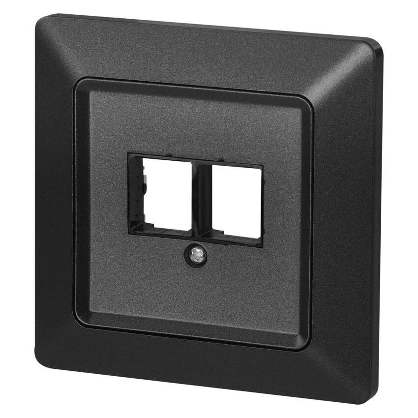 Abdeckung für datensteckdose 2xRJ45, anthrazit