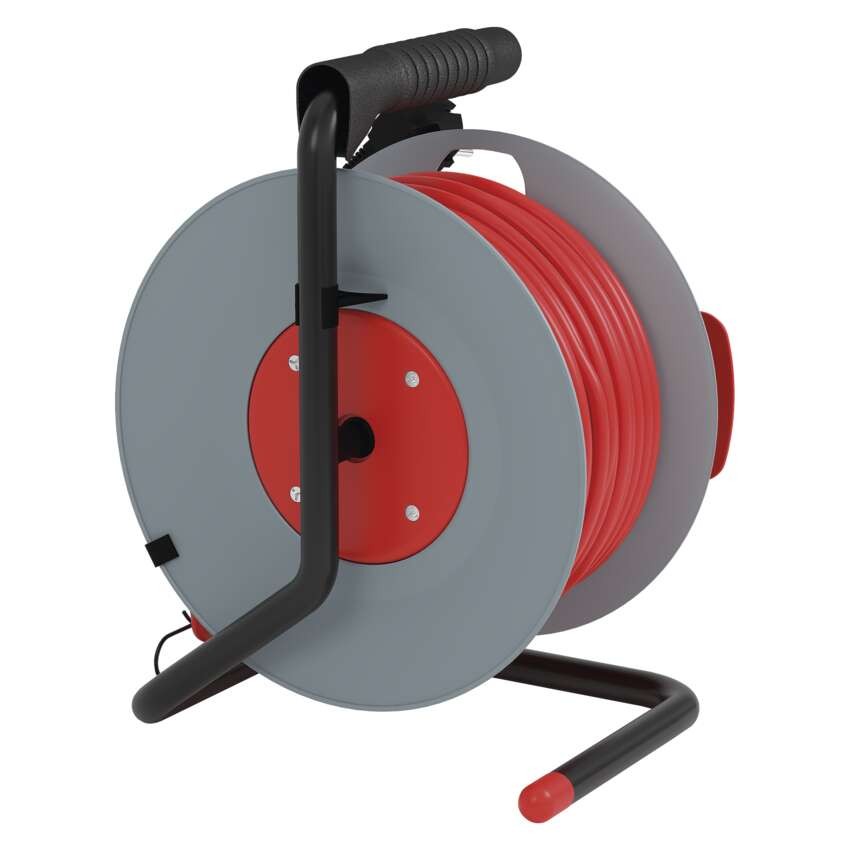 Predlžovací kábel na bubne 25 m / 1 zásuvka / červený / PVC / 230 V / 1,5 mm2