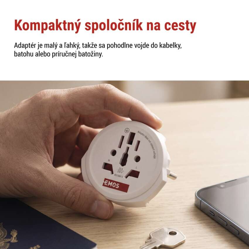 Cestovný univerzálny adaptér pre cudzincov do stred. Európy