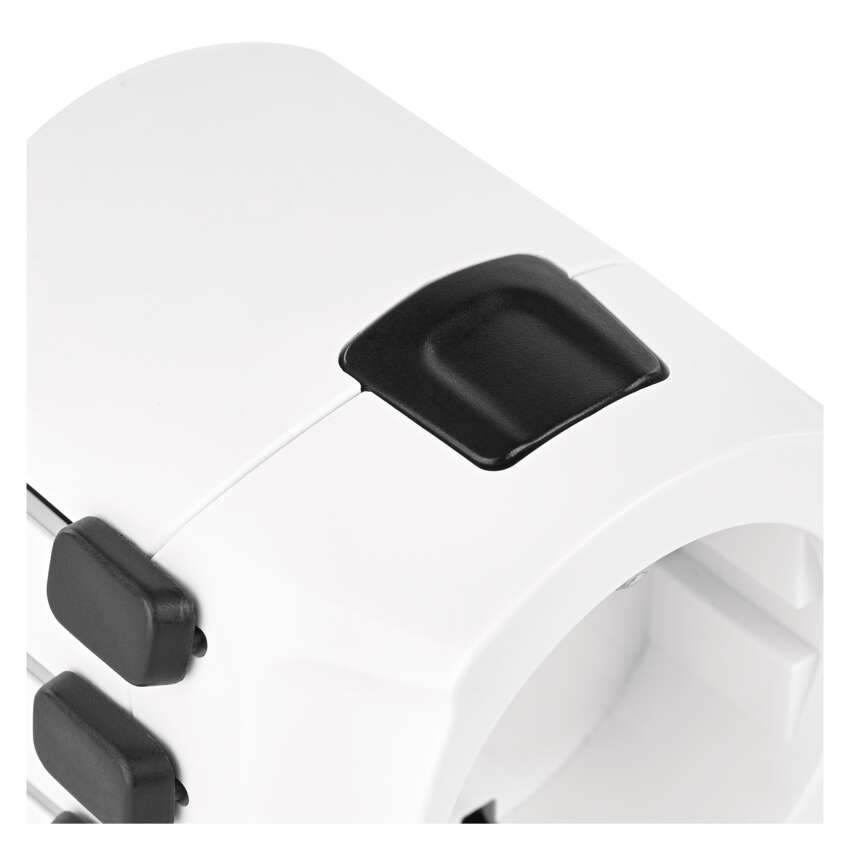 Universal Reiseadapter für Ausland – Amerika, Asien, Afrika, 1×USB-C, 1×USB-A