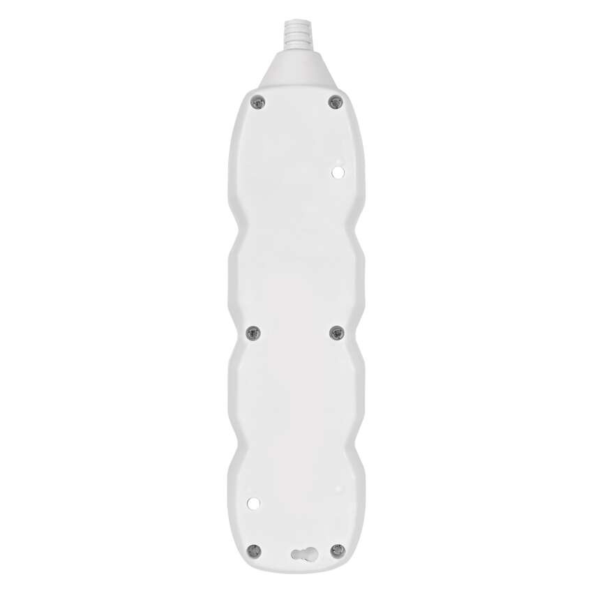Hosszabbító 3 m / 4 aljzat / fehér / PVC / 1,5 mm2