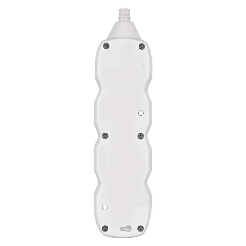 Hosszabbító 1,5 m / 3 aljzat / kapcsolós / fehér / PVC / 1 mm2