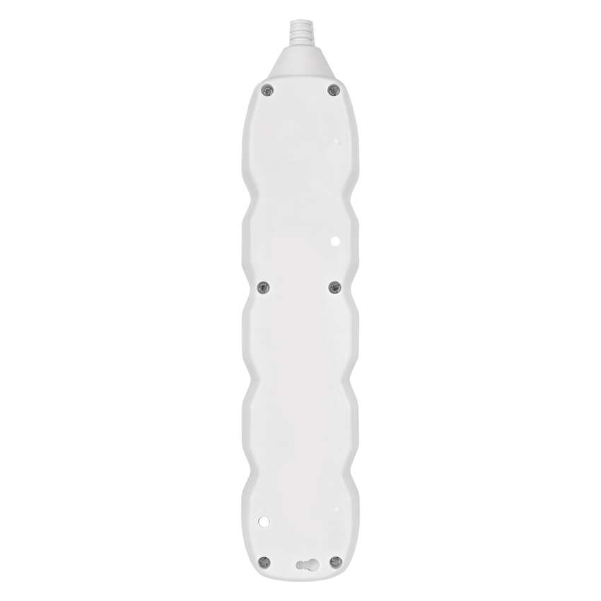 Hosszabbító 3 m / 4 aljzat / kapcsolós / fehér / PVC / 1,5 mm2