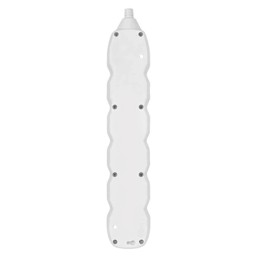 Hosszabbító 1,5 m / 5 aljzat / kapcsolós / fehér / PVC / 1,5 mm2