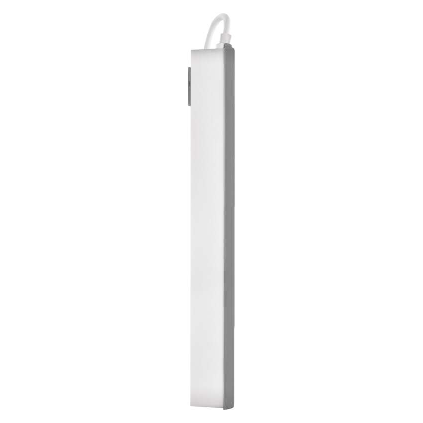 Steckdosenleiste 3 m / 5 Steckdosen / Schalter / weiß-grau / 1×USB-A + 1×USB-C / 1,5 mm2