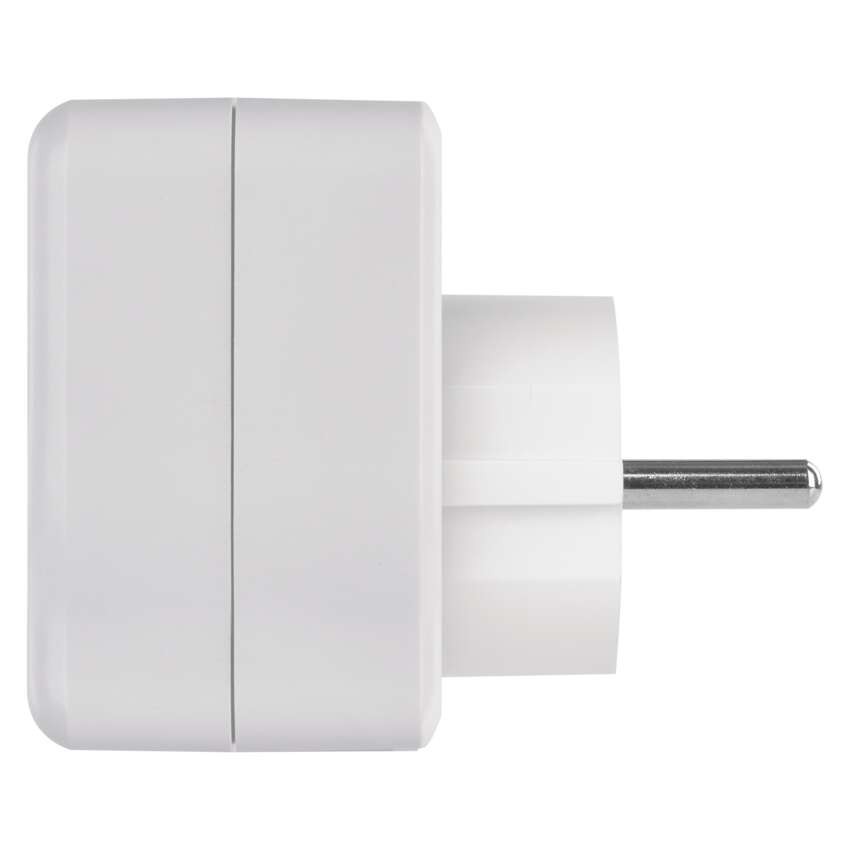 Daugiafunkcinė rozetė 1×, 1×USB-A + 1×USB-C, balta