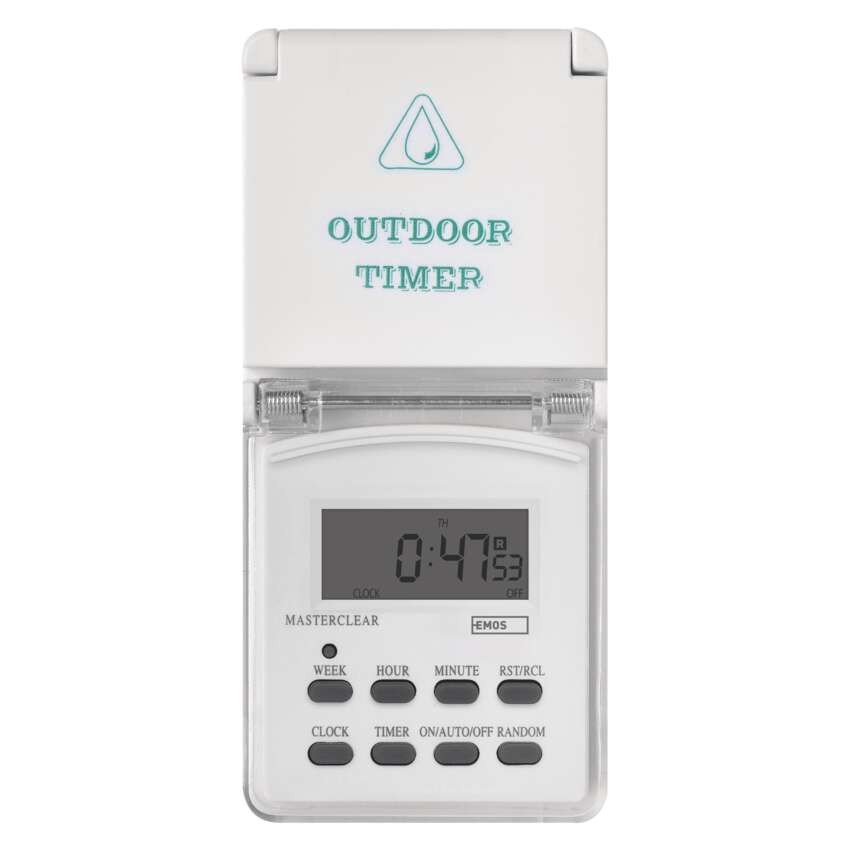 Digitalna stikalna ura tedenska IP44 P5525 schuko