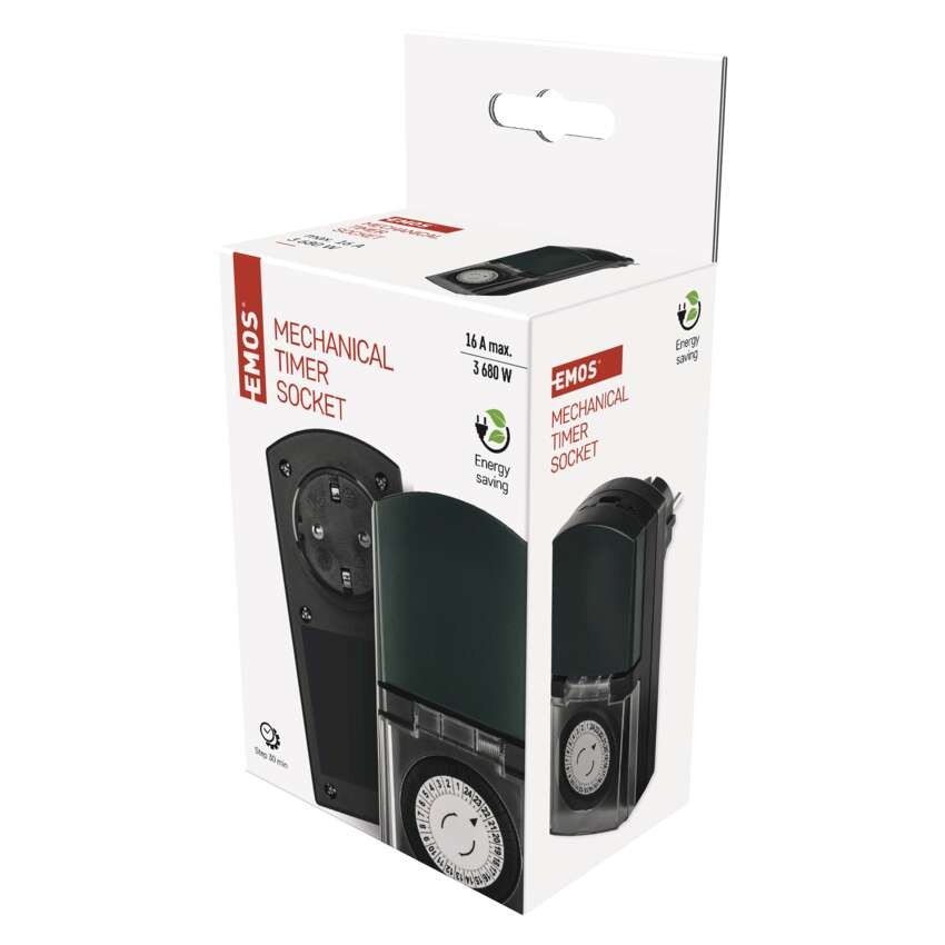 Mehanska stikalna ura dnevna P5526 IP44 schuko