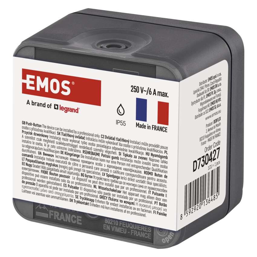 EMOS Cyklone ovládač tlačítkový 1/0, IP55