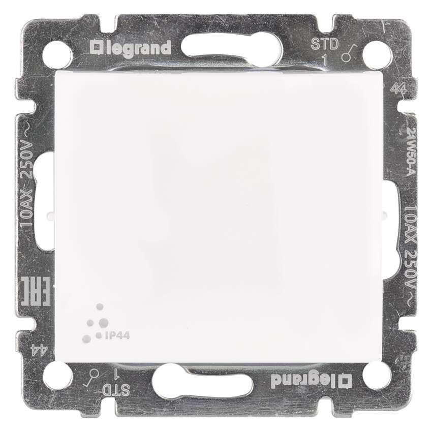 Legrand Valena spínač č. 1, IP44, biela
