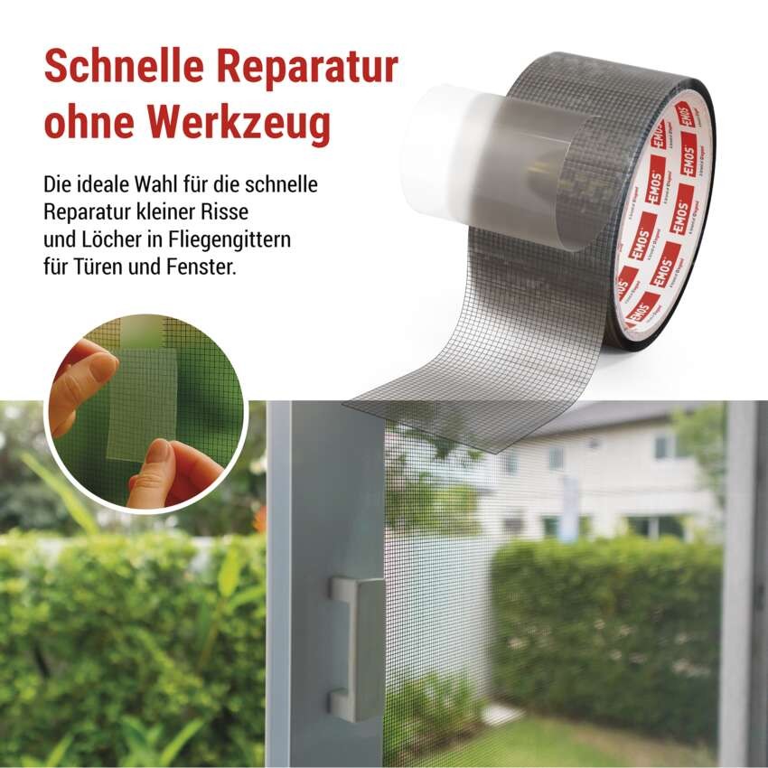Reparaturband für Insektenschutzgitter 50 mm / 2 m, transparent