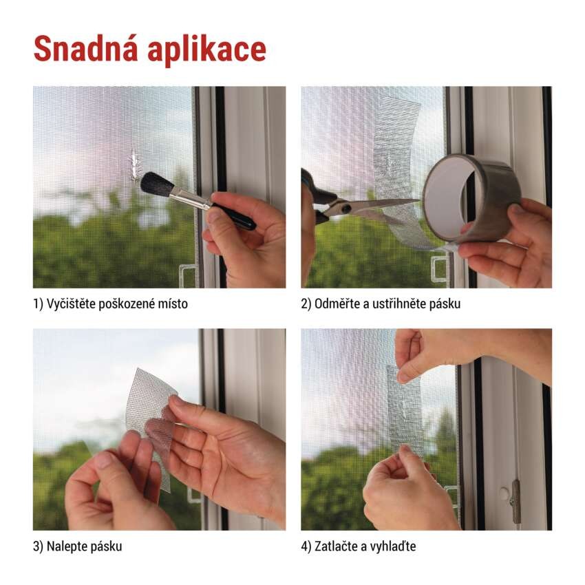 Páska na opravu sítě proti hmyzu 50 mm / 2 m, transparent