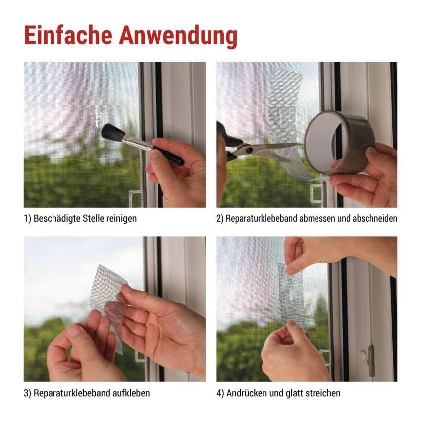 Reparaturband für Insektenschutzgitter 50 mm / 2 m, transparent
