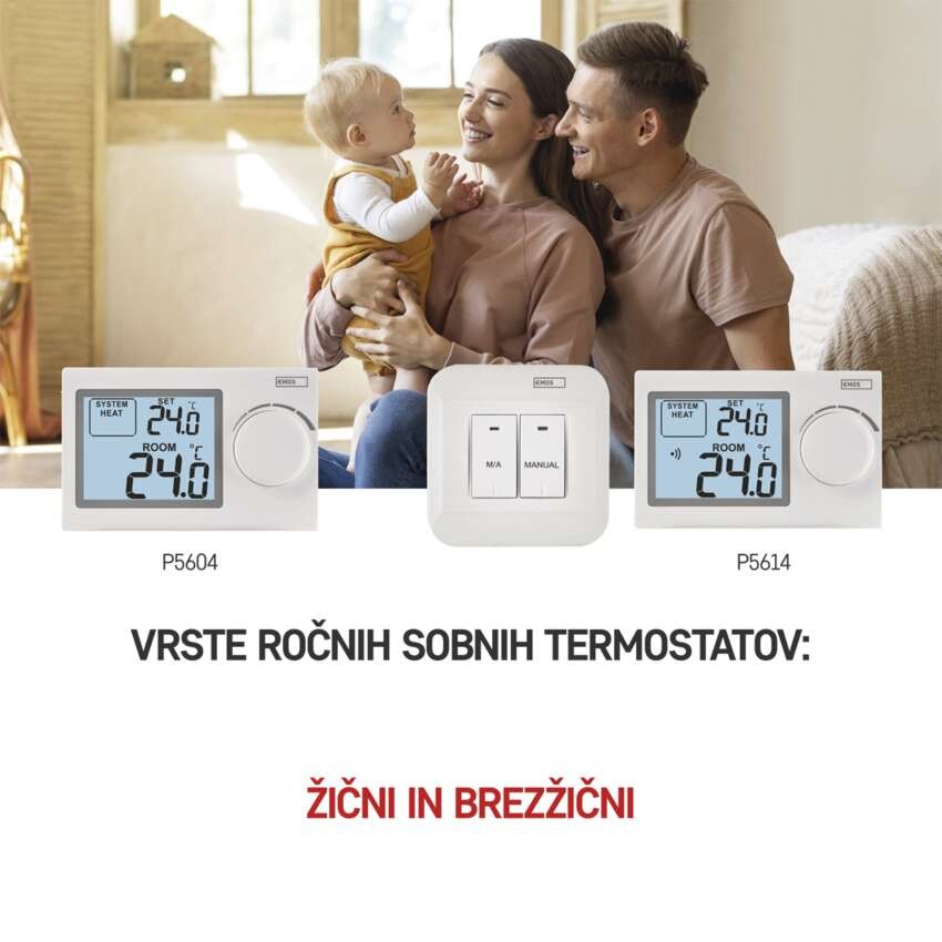 Sobni mehanski brezžični termostat P5614