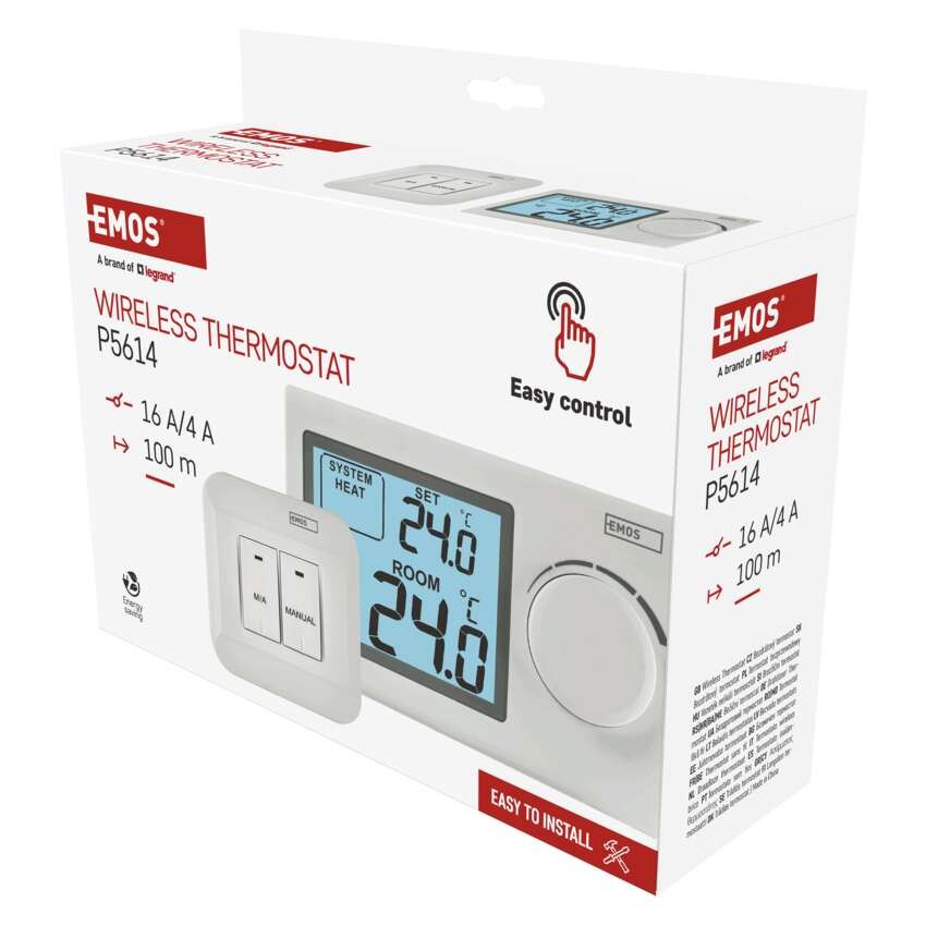 Raumthermostat P5614, manuell, kabellos