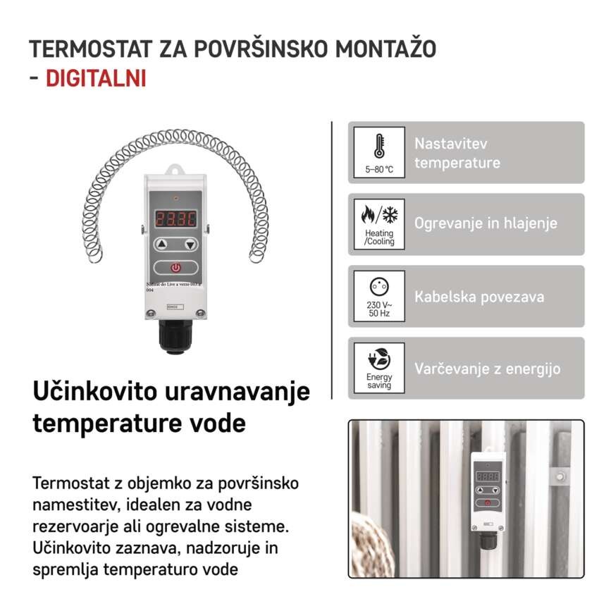 Nadometni mehanski termostat P5683