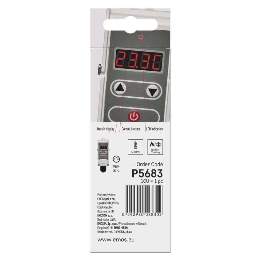 Anlege-Thermostat P5683, manuell