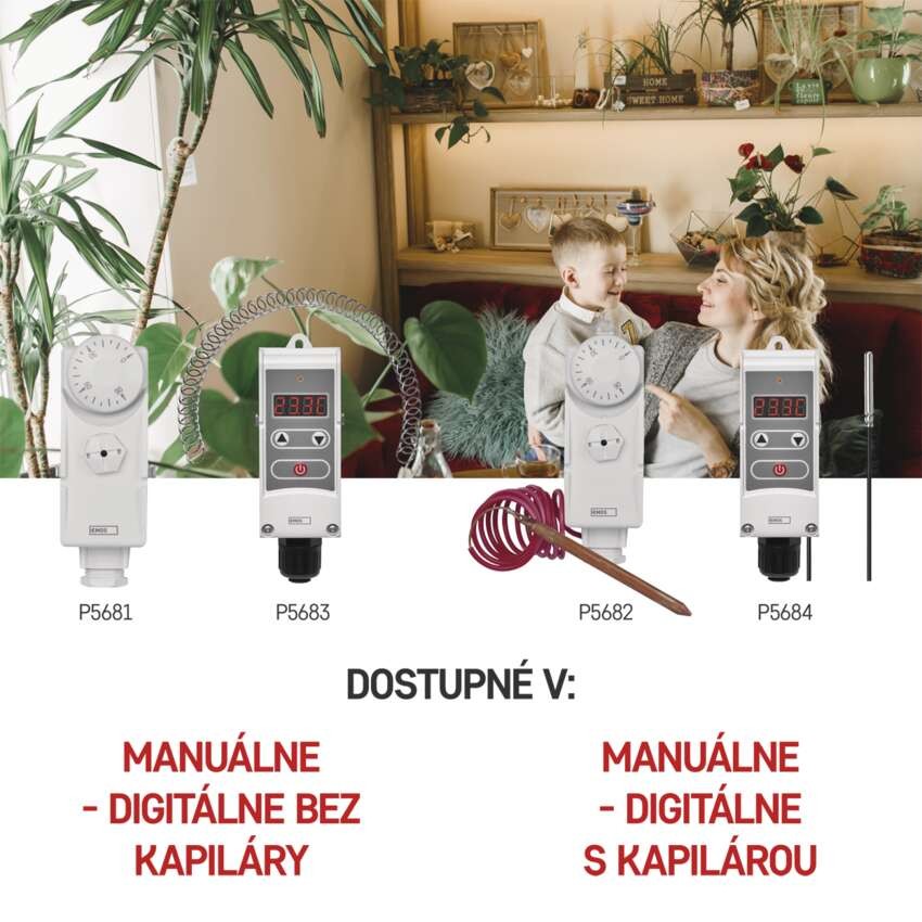 Príložný manuálny kapilárový termostat P5684
