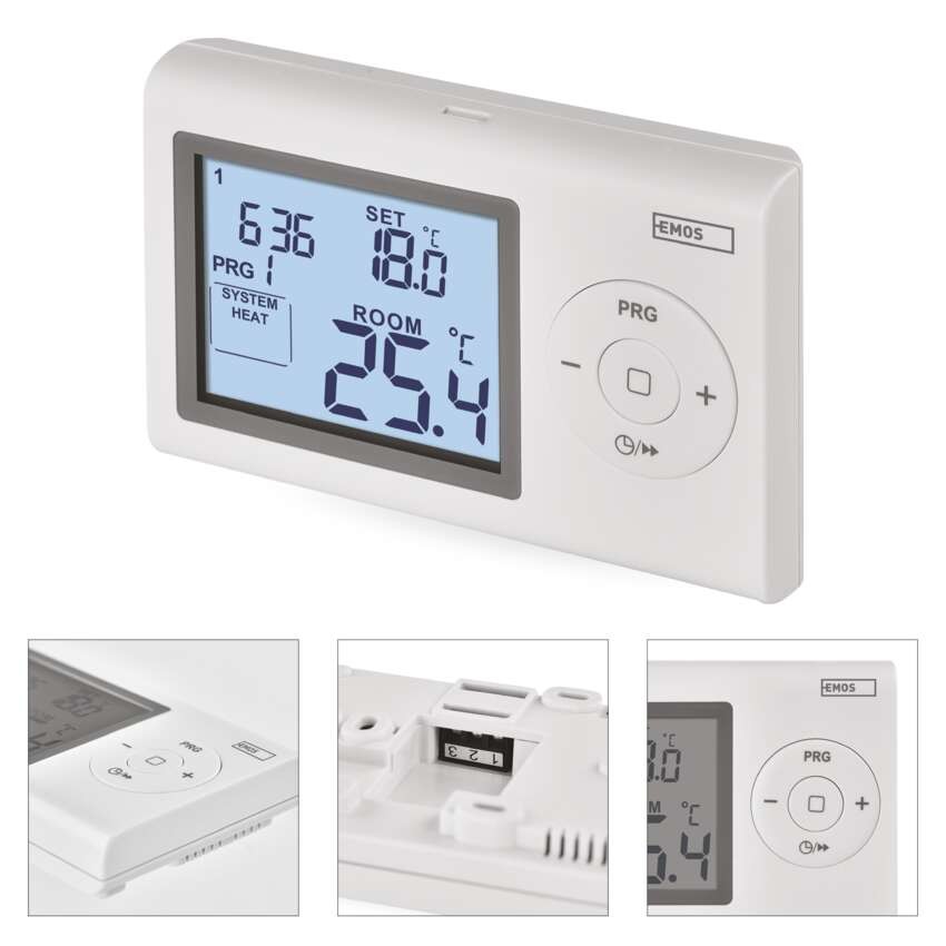 Raumthermostat P5607, programmierbar, verkabelt