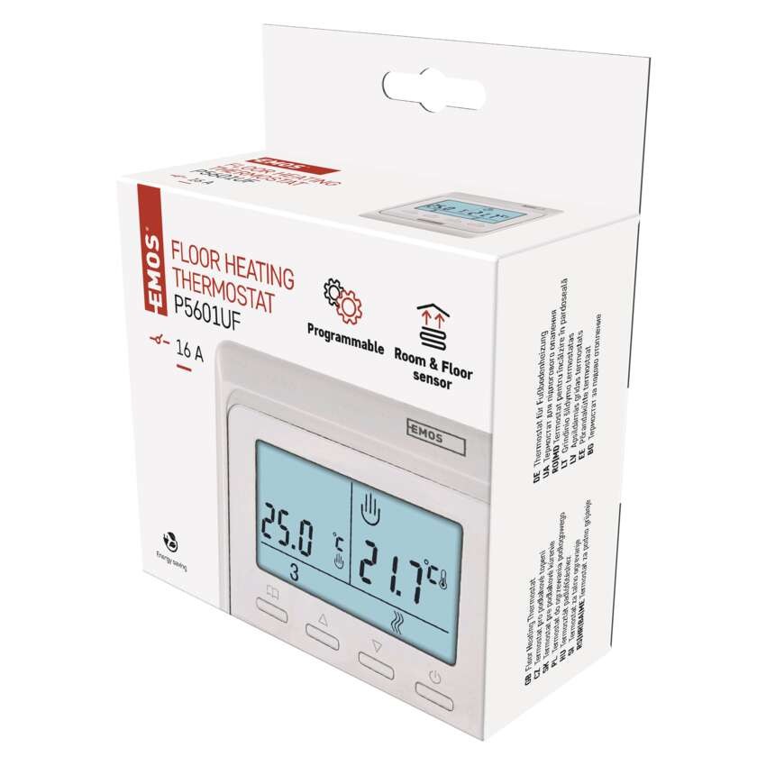 Fußbodenheizung-Thermostat P5601UF, programmierbar, verkabelt