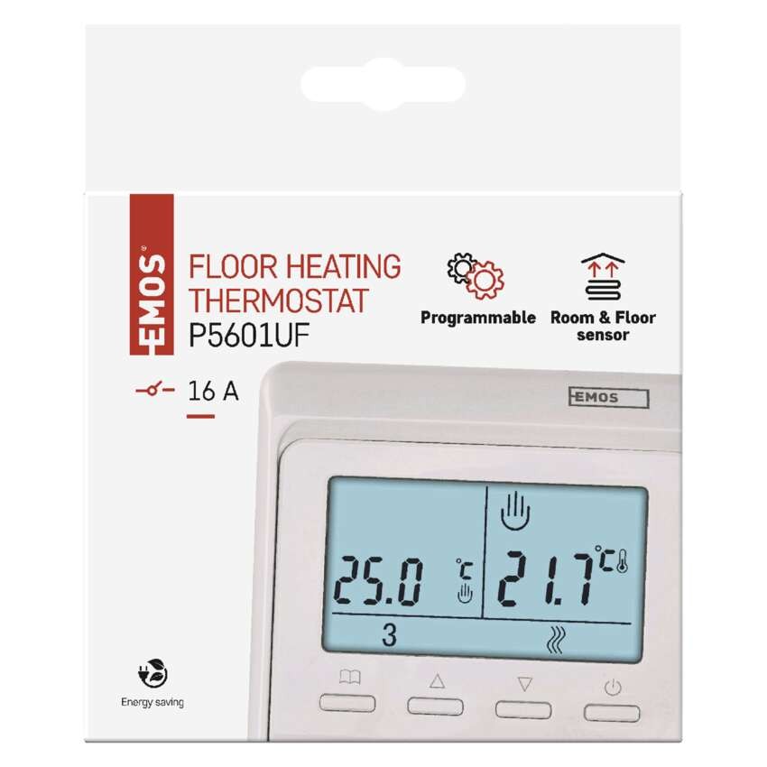 Fußbodenheizung-Thermostat P5601UF, programmierbar, verkabelt