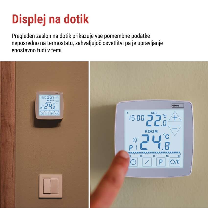 Sobni žični OpenTherm termostat P56A01 s programiranjem