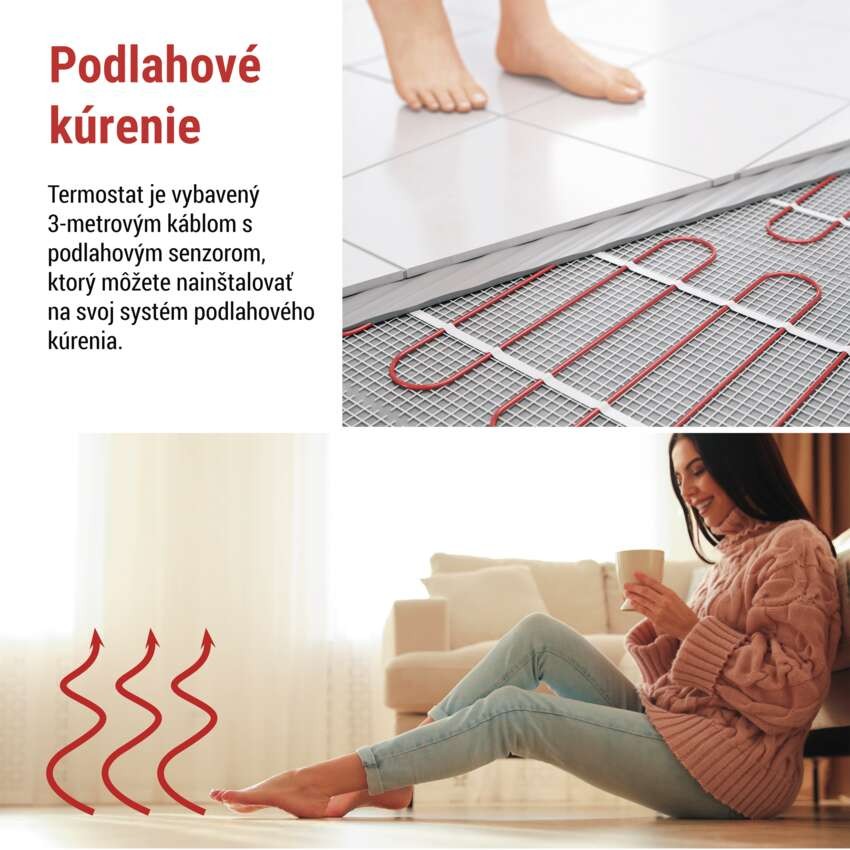 Izbový programovateľný drôtový WiFi GoSmart termostat P56S01