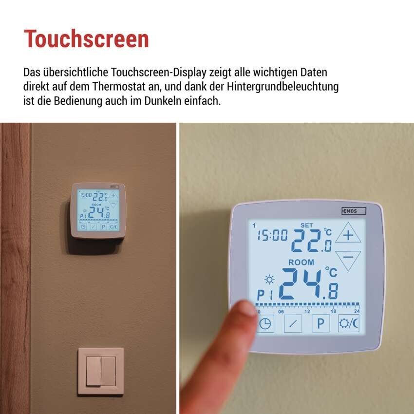 OpenTherm Raumthermostat P56A02, programmierbar, verkabelt
