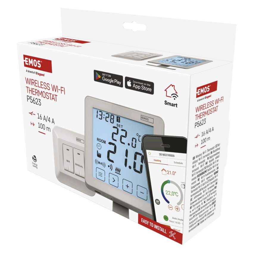 Raumthermostat P5623 mit WiFi, programmierbar, kabellos