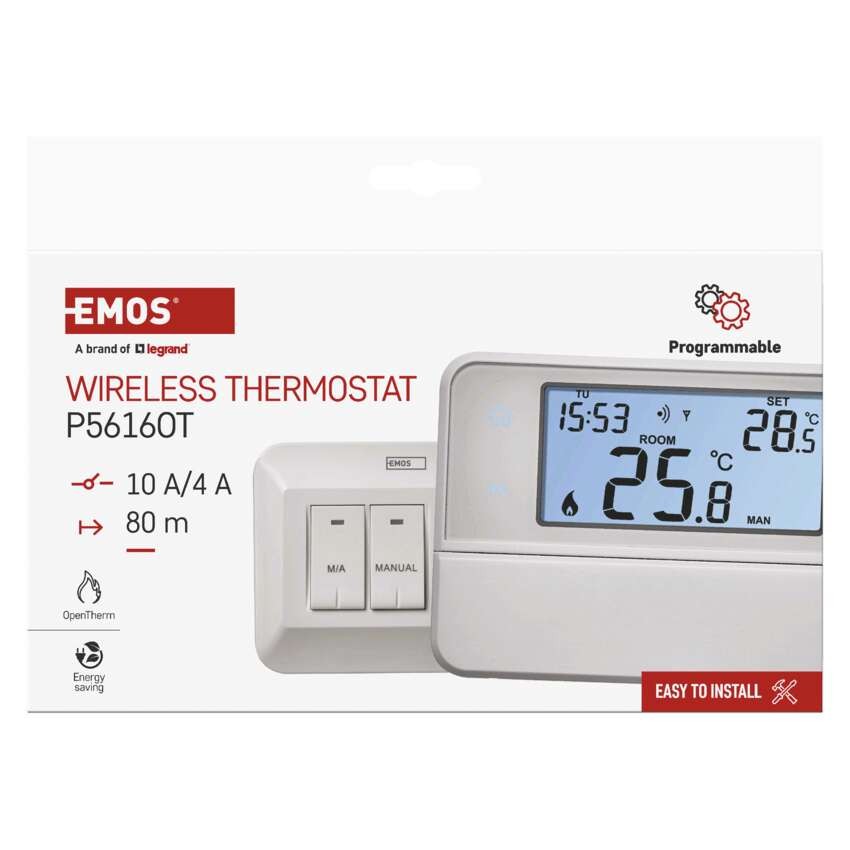 Sobni brezžični OpenTherm termostat P5616OT s programiranjem