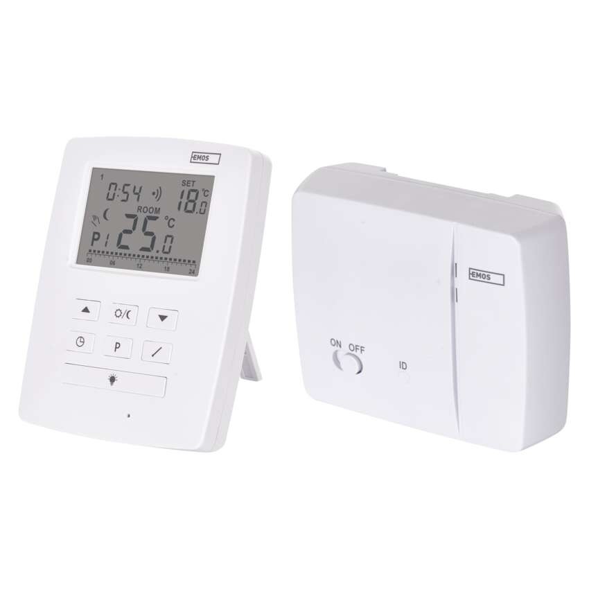 OpenTherm Raumthermostat P5611OT.2R mit 2 Empfängern, programmierbar, kabellos