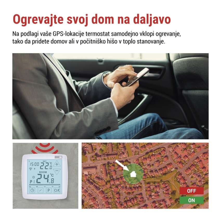Sobni brezžični WiFi GoSmart termostat P56S11 s programiranjem