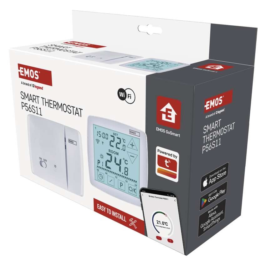 GoSmart Raumthermostat P56S11 mit WiFi, programmierbar, kabellos