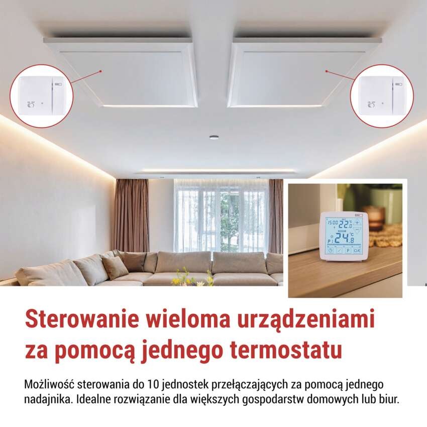 Termostat bezprzewodowy, pokojowy, programowalny z OpenTherm, P56A11