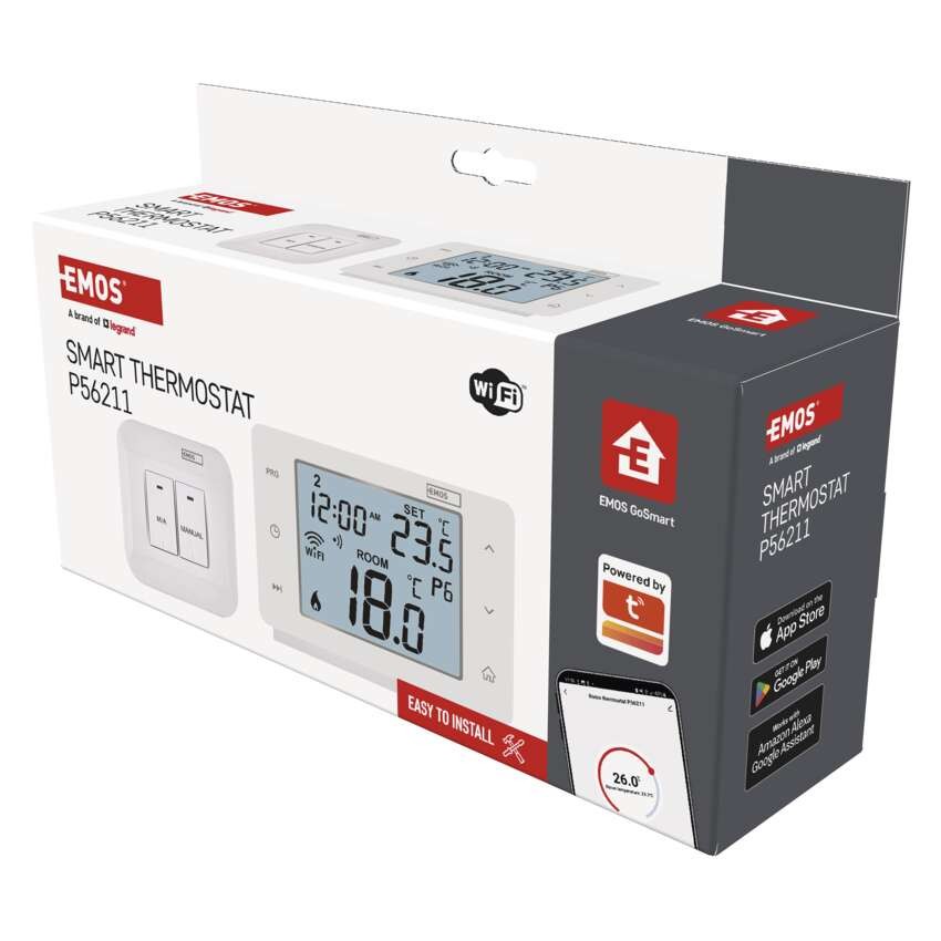 GoSmart Raumthermostat P56211 mit WiFi, programmierbar, kabellos