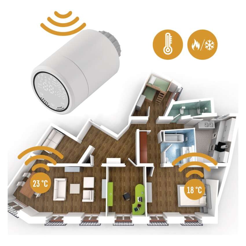 Sada GoSmart: 3x digitální termostatická hlavice P5630S ZigBee