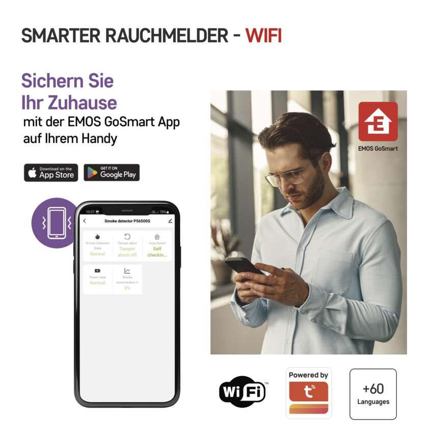 GoSmart Rauchmelder TS380C-HW mit WiFi