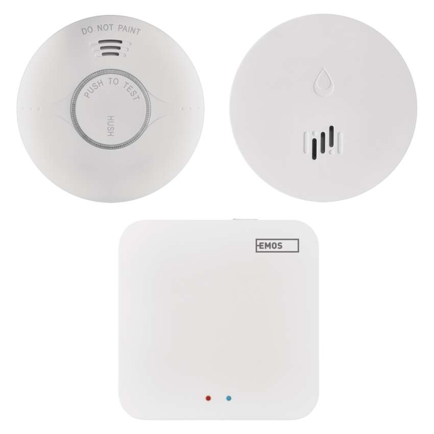 Set GoSmart: 1x Rauchmelder,  1x Wasserleckalarm, 1x ZigBee Gateway