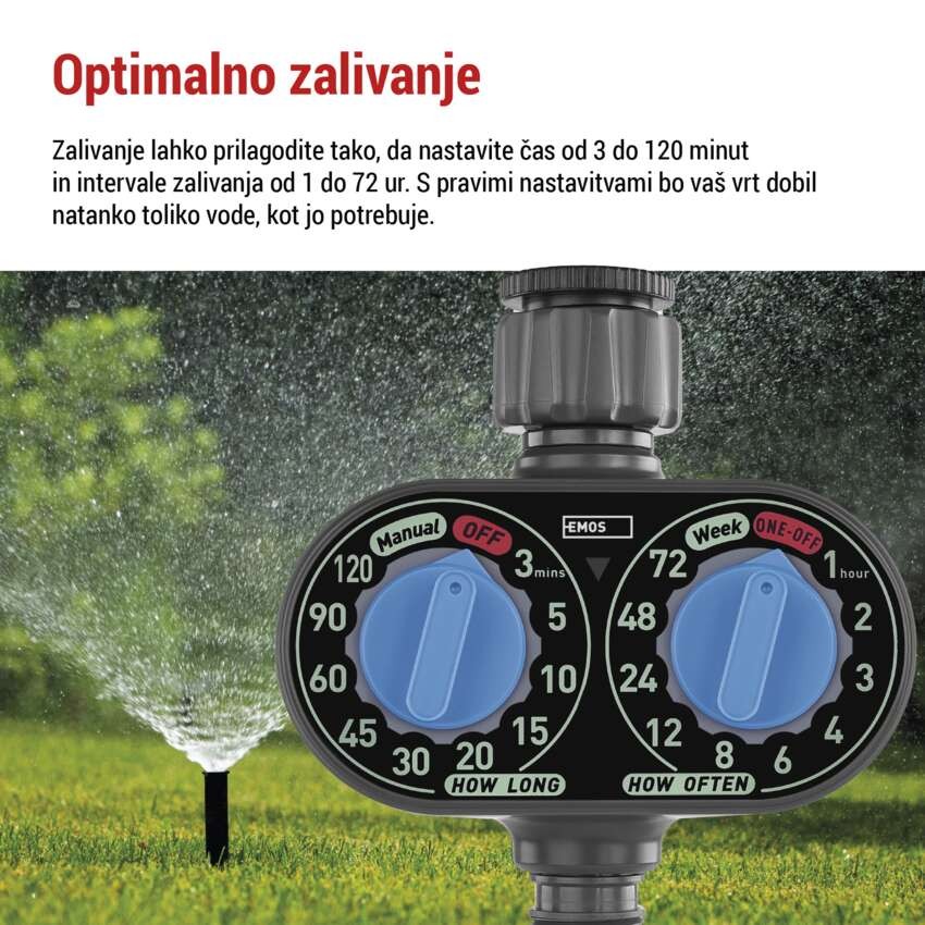 Mehanski časovnik za zalivanje, 1 izhod