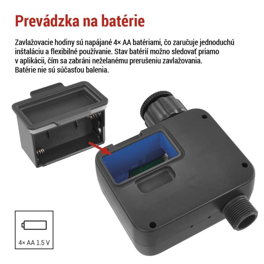 Časovač zavlažovania GoSmart, Bluetooth 5.0, 1 výstup
