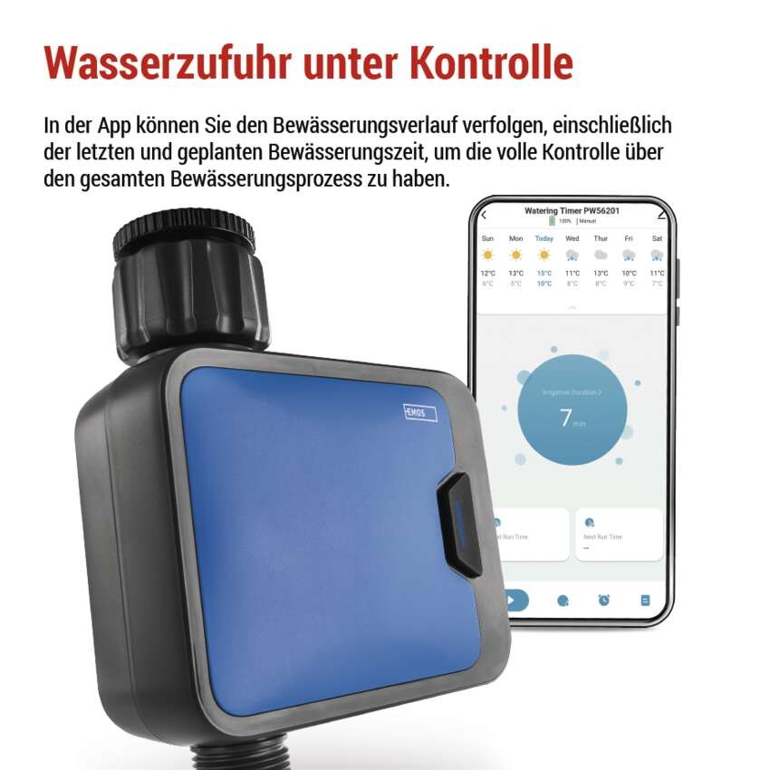 GoSmart Bewässerungsuhr, Bluetooth 5.0, 1 Weg