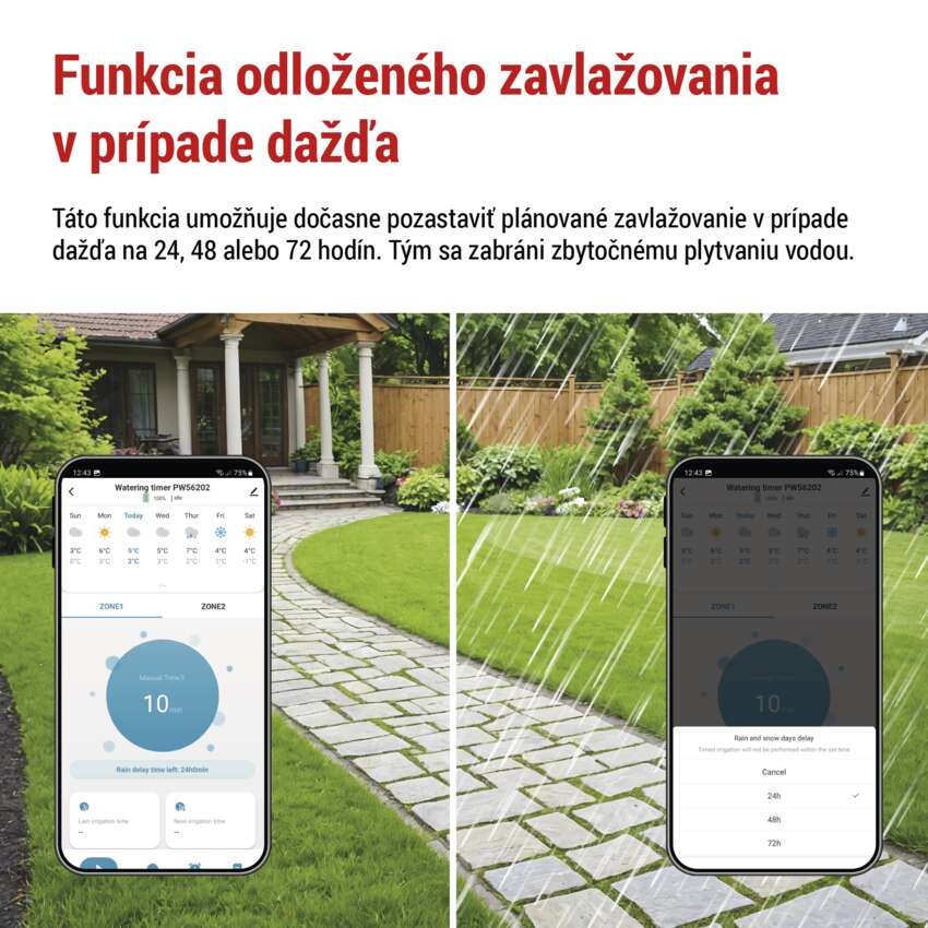 Časovač zavlažovania GoSmart, Bluetooth 5.0, 2 výstupy
